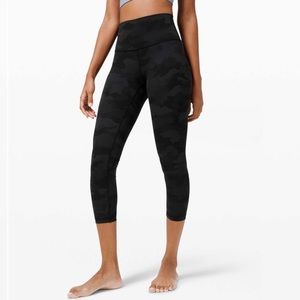 Lululemon Wunder Under High-Rise Crop 23" Heritage 365 Camo Deep Coal Multi NWT